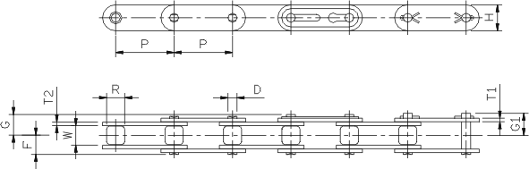 double pitch conveyor chains