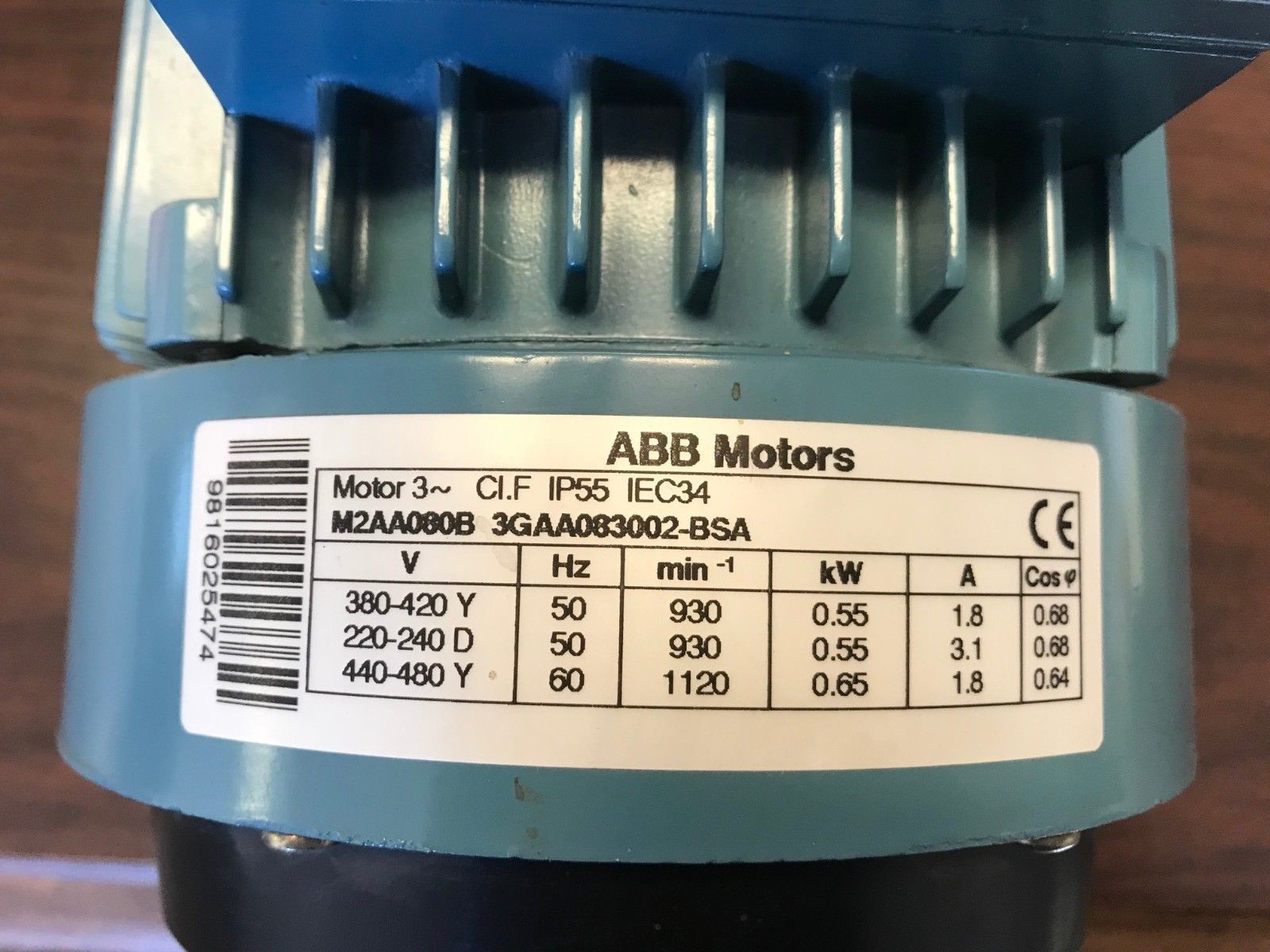 M2AA080B brand new and original, 1.3 KW 3450 RPM 2.5 AMP,3-5 working day of deliver time.
