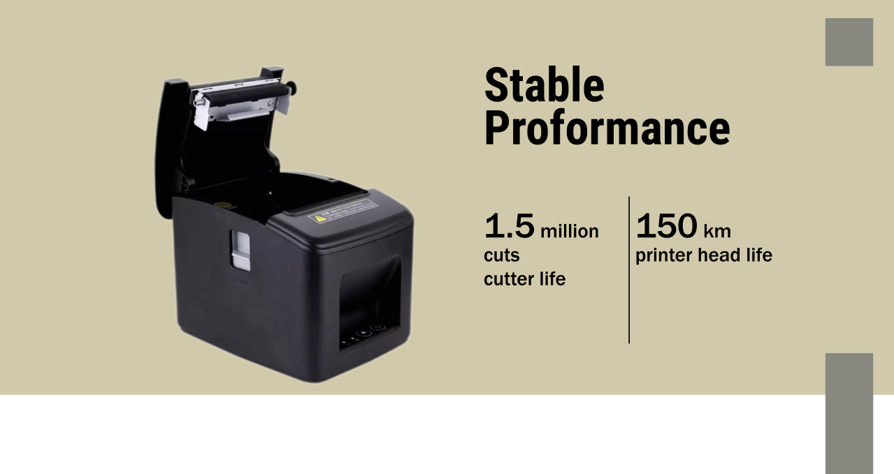 24V/2.5A Power Supply POS 80mm Thermal Receipt Label Printer Free SDK for Restaurant
