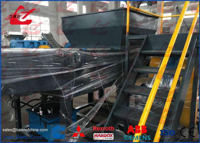 Powerful Strong Two Shafts Scrap Metal Shredder Machine 2010 X 1250mm Shredder Room
