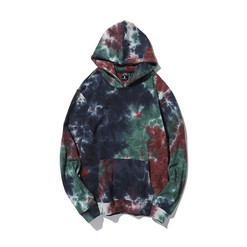 GRS Winter Long Sleeve Unisex Tie Dye Hoodies For Women And Men