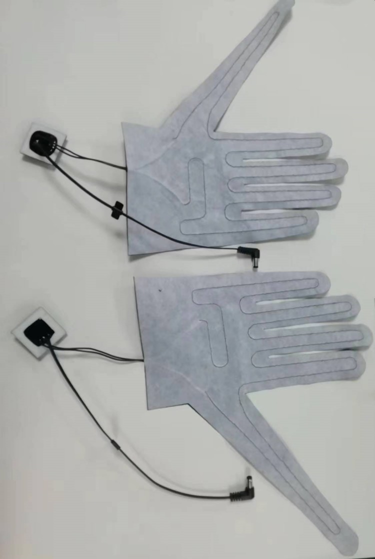 Gloves RoHS Clothes Heating Pads 7.4v Dc Plug With Five Fingers Cut