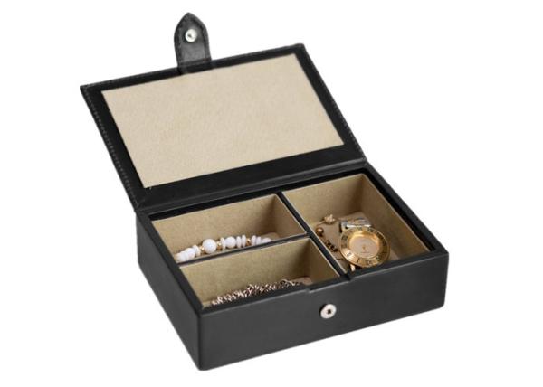 Luxury Leather Jewelry Box Cardboard + Leather + Velvet Screen Printing Surface