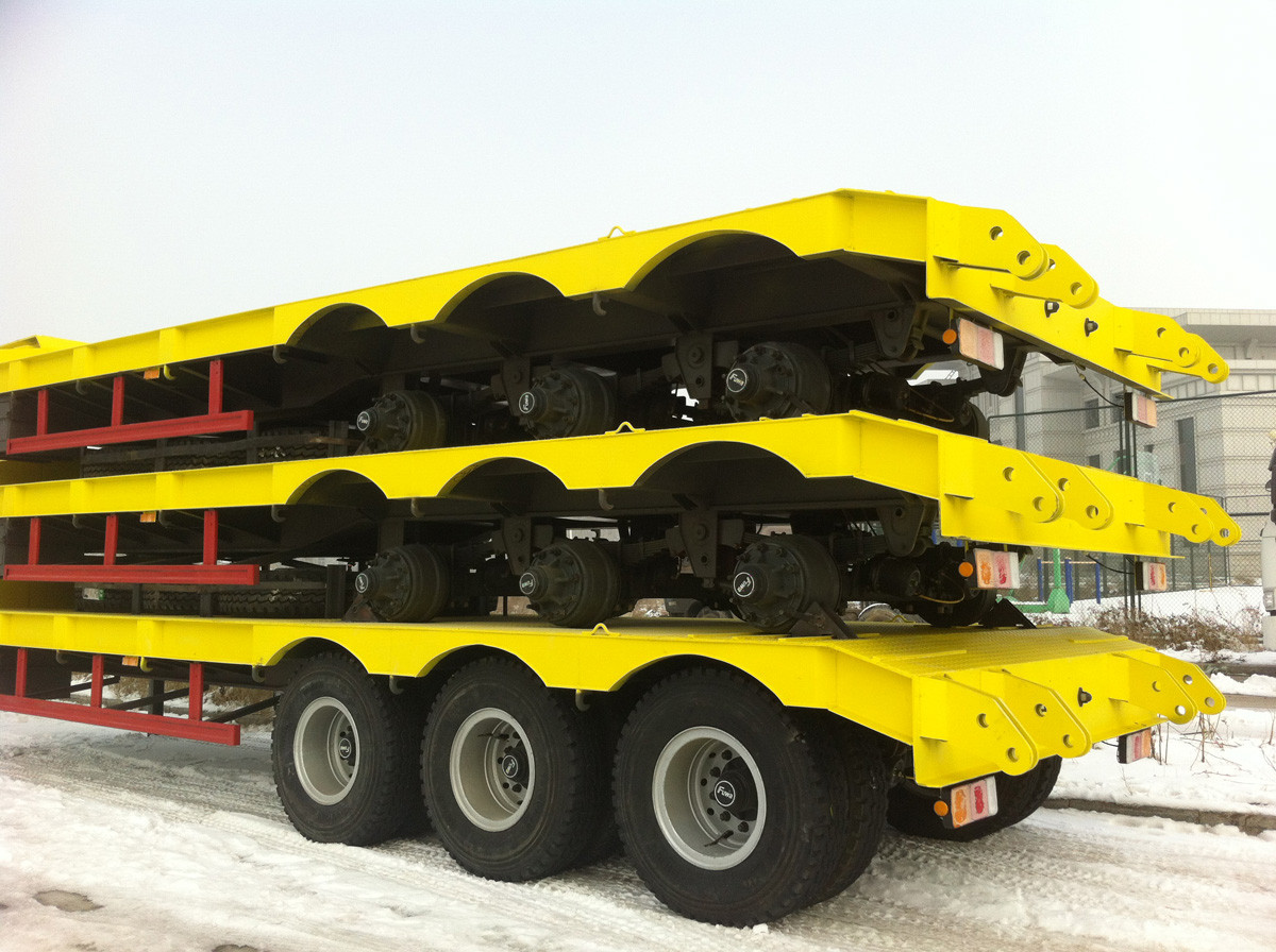 40 Ton 2/3/4 Axle Low Flatbed Trailer Truck Bed Tractor Trailer Trucks