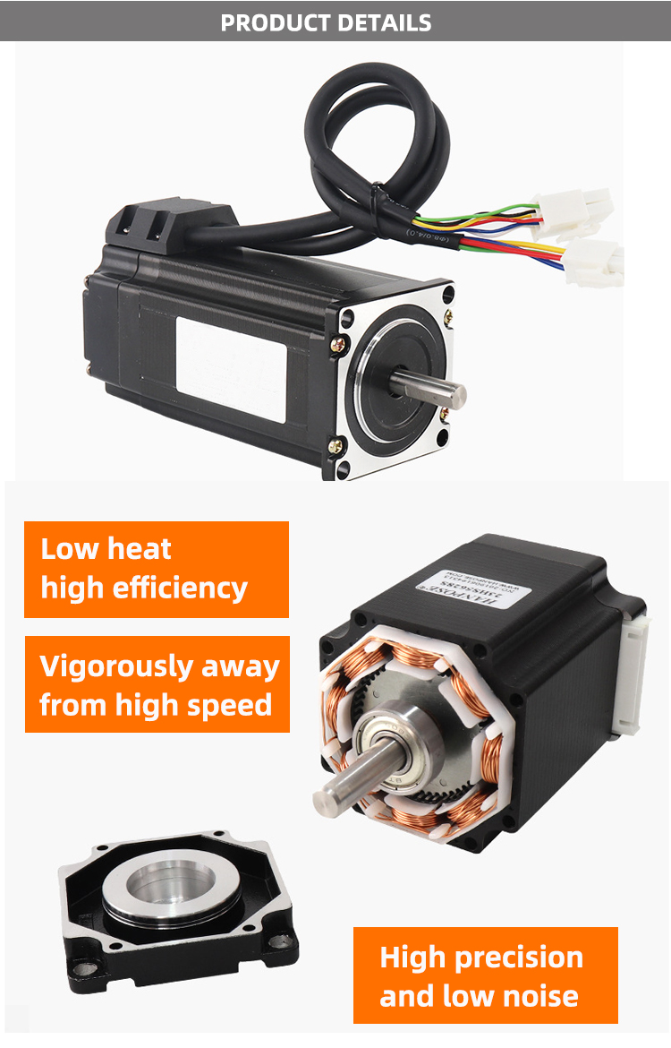 Diameter 5mm Hybrid Servo Stepper Motor 24V 48V 2 Phase Closed Loop