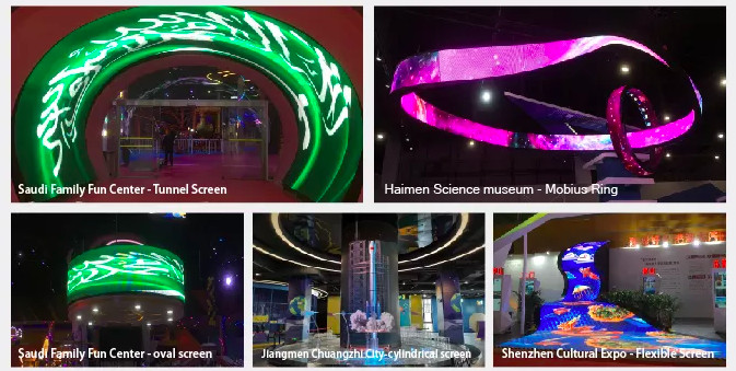 Aluminum P2.5 Soft Curved Led Screen Modules Flexible Led Display SDK