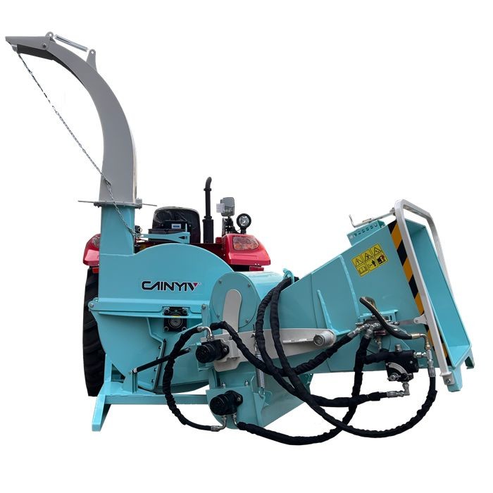 PTO Driven Wood Chipper Shredder 10inch Capacity Full Hydraulic Feed System
