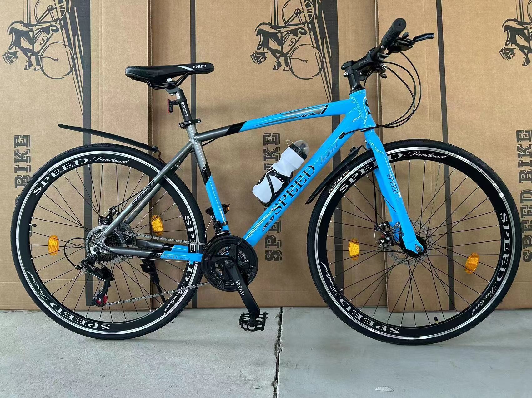 21 Speed Carbon Steel Disc Brake Gear Racing Cycle 700c Road Bike Men Bicycle Aluminum Alloy Frame