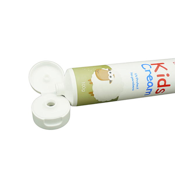 100g Empty Cream Tubes Plastic Tube Packaging For Kids Cream With Flip Cap