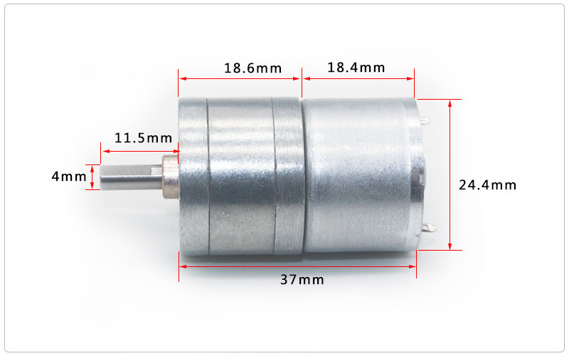 Metal Gear Low Speed Small Motor JGA25-310 6/12v 25mm 16-1648 Rpm High Quality Brushed Motor