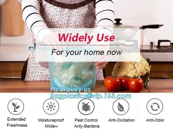 Reusable Leakproof Zipper Preservation Airtight sandwich Zip lockk Cooking Fresh