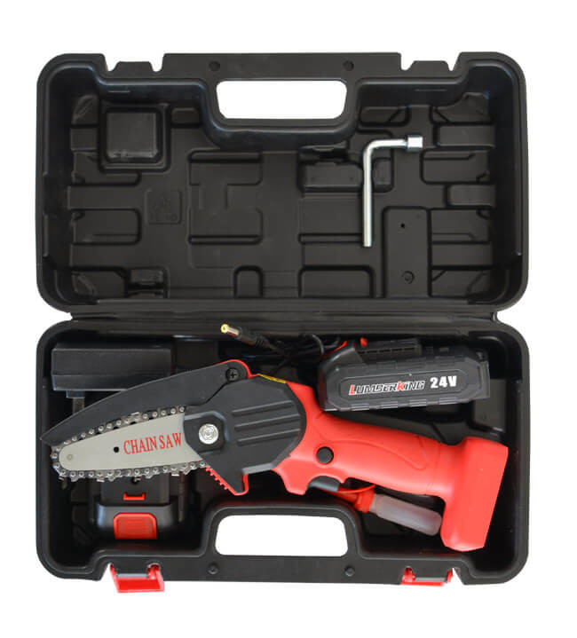 21V Powerful Motor Mini Electric Chainsaw 4 Inch Cordless Power