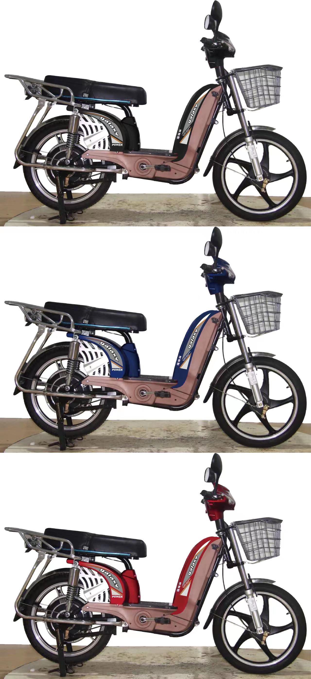 Large Capacity 48V 500W Electric Food Delivery Bike With Front And Rear Drum Brake