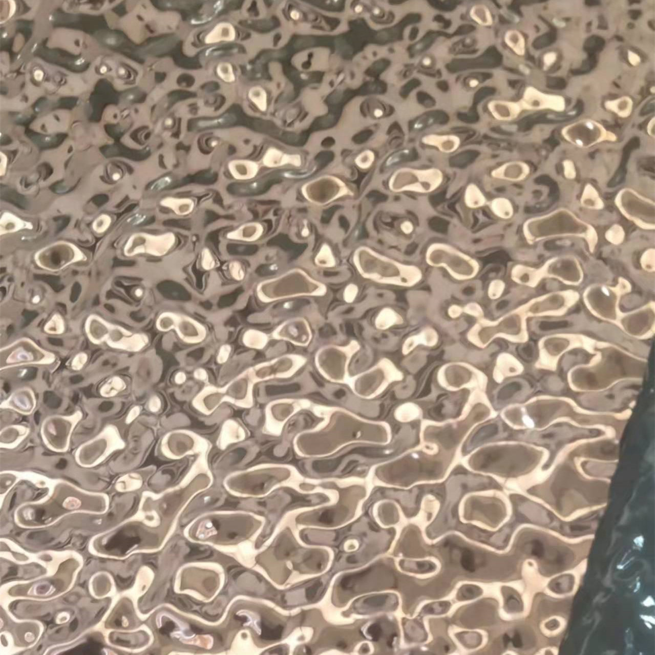 Decoration Water Wave Stainless Steel Sheet Silver Polished SUS430 Width Magnatic