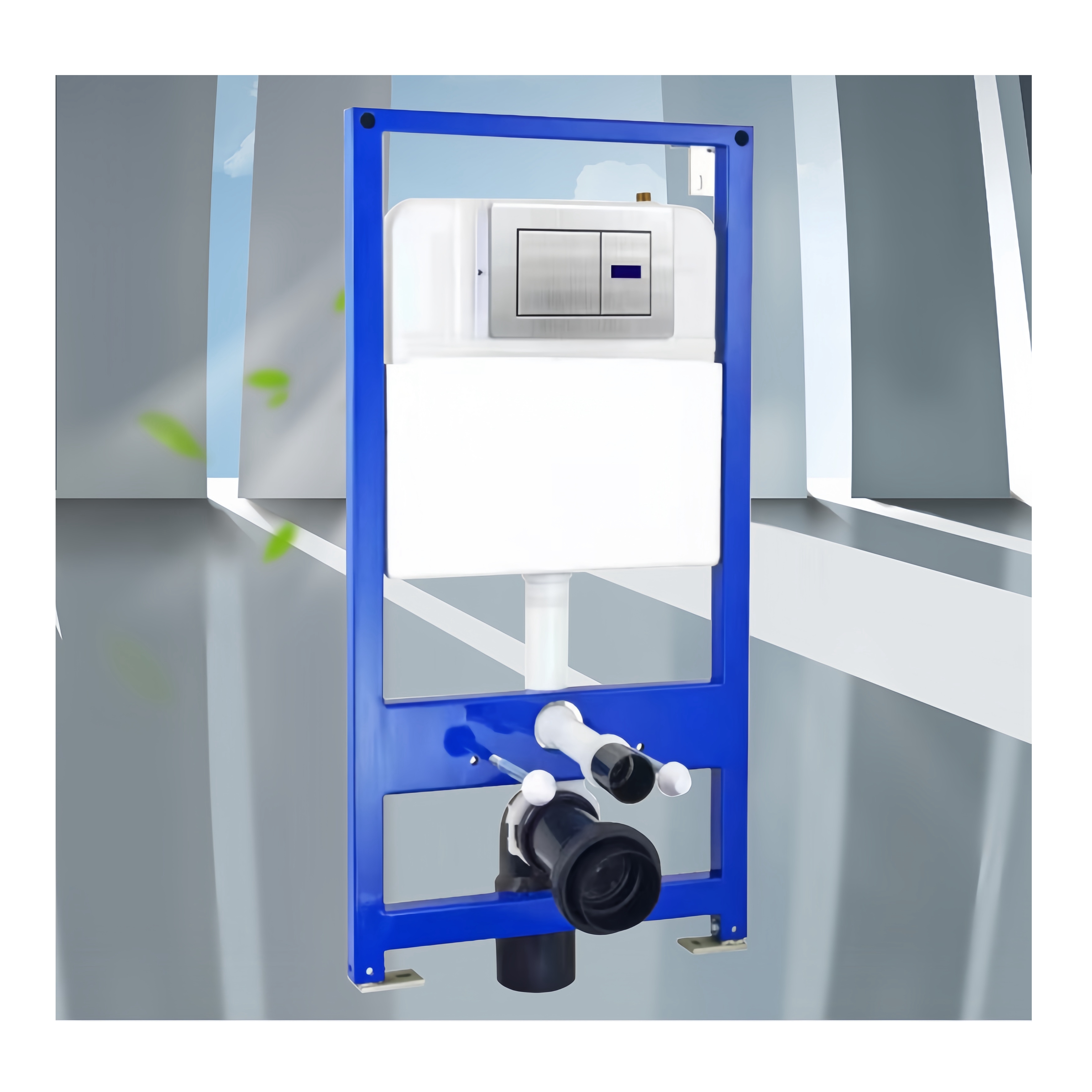 680x370x830mm Upper Cistern Hidden Wall Mounted Toilet with Concealed Auto Flush Tank
