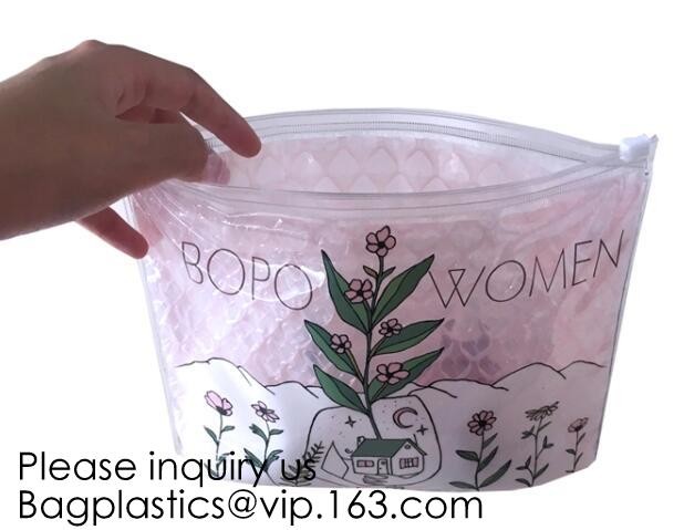 Colored PVC Film Bubble Bag/Special PVC k Bubble Bag/New Material Bubble Mailer With Zipper, bagease, bagplastics