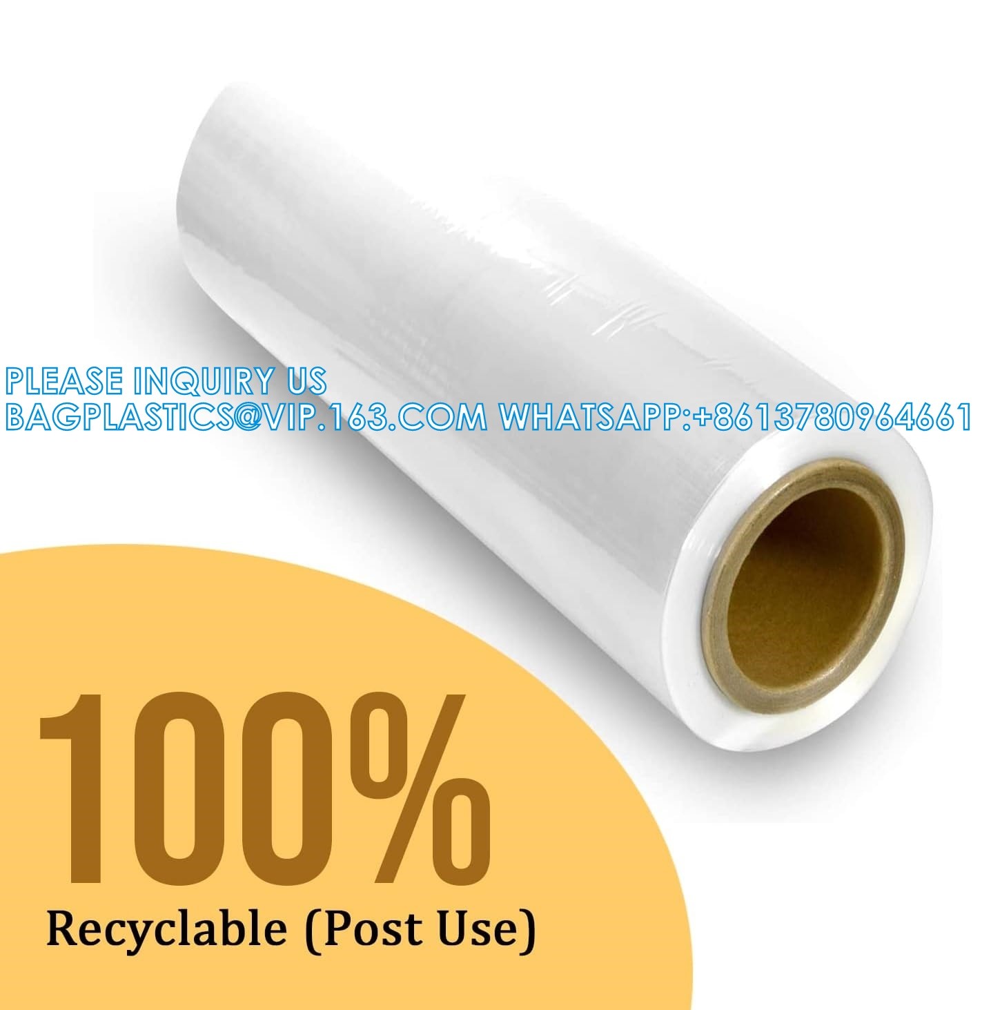 8" 75 Gauge Polyolefin Shrink Film Heat Wrap POF Centerfold 3500' Feet Heat Wrap POF Centerfold