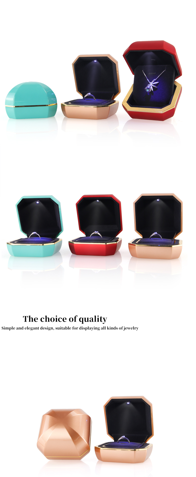 LED Jewelry Box Hanhong Round White Light Luxury Bulb Packaging for Customized Size