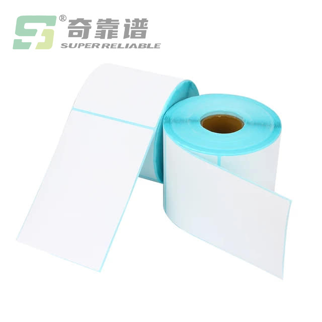 Adhesive Thermal Labels thermal scale labels barcode labels with blue glassine liner
