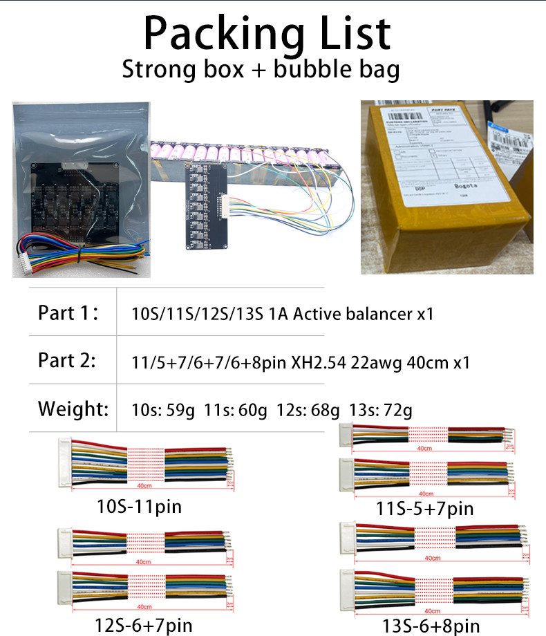 BMS Active Equalizer 1A 11SInductive Lithium Ion / Lifepo4 Battery Balancer For Robot