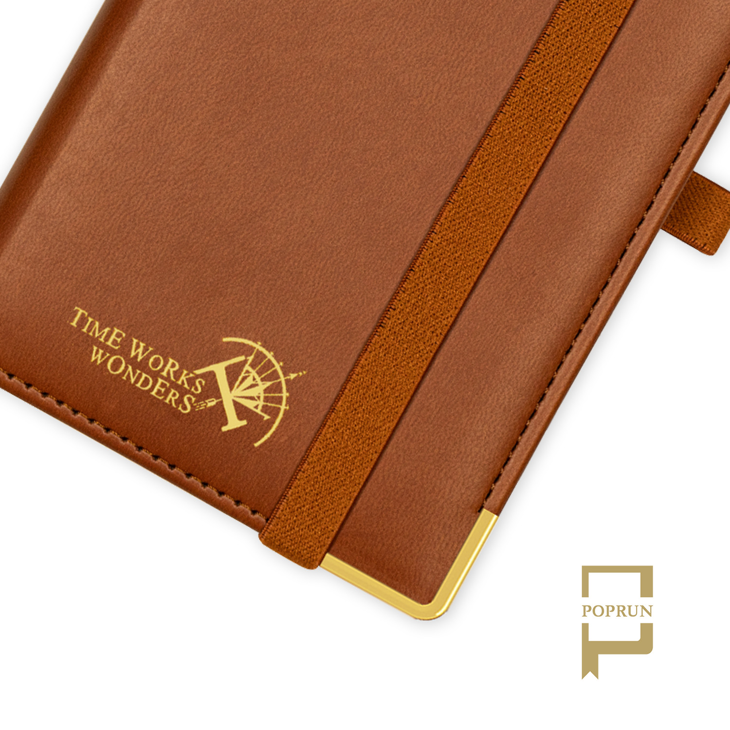 Executive 12 Month Small Academic Planner Brown Vertical Layout
