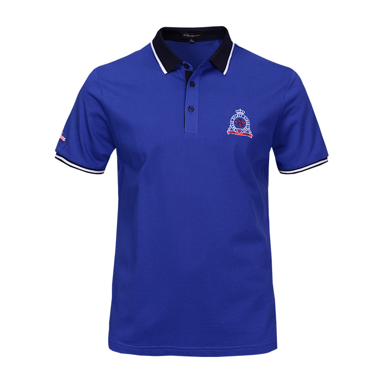 logo embroidery short sleeve polo t-shirt men polo