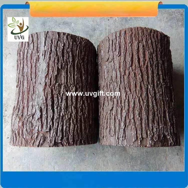 UVG unique decoration ideas artificial tree stump with fiberglass material for garden landscaping