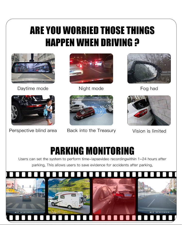 Rear View Bird View Car Cameras Systems IP69