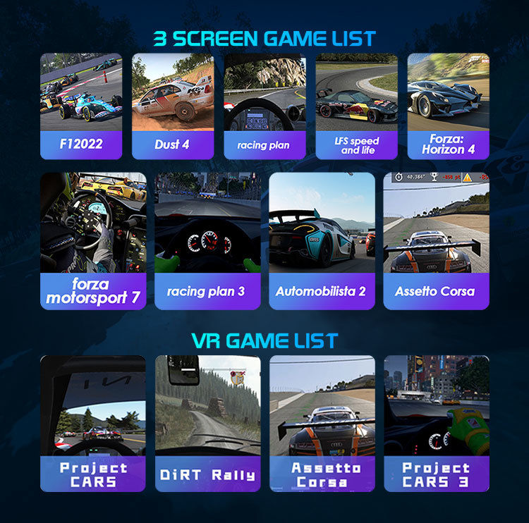 Indoor Sports Racing Motion Seats Simulator Amusement Games Car Racing Simulator