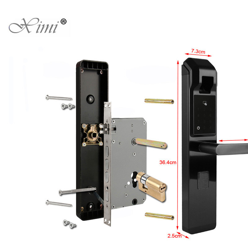Metal 360° 1S Biometric Fingerprint Door Lock 6V Battery