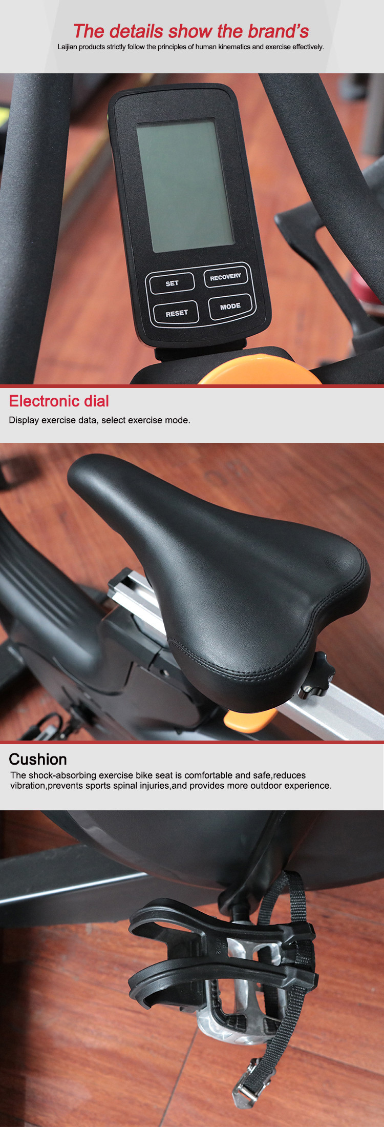 4.2KG Indoor Gym Spin Bike Magnetic Resistance With Display Screen