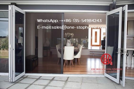 Energy Saving Multiple Aluminum Folding Doors,Toughened glass interior aluminium bifold door with german hardware