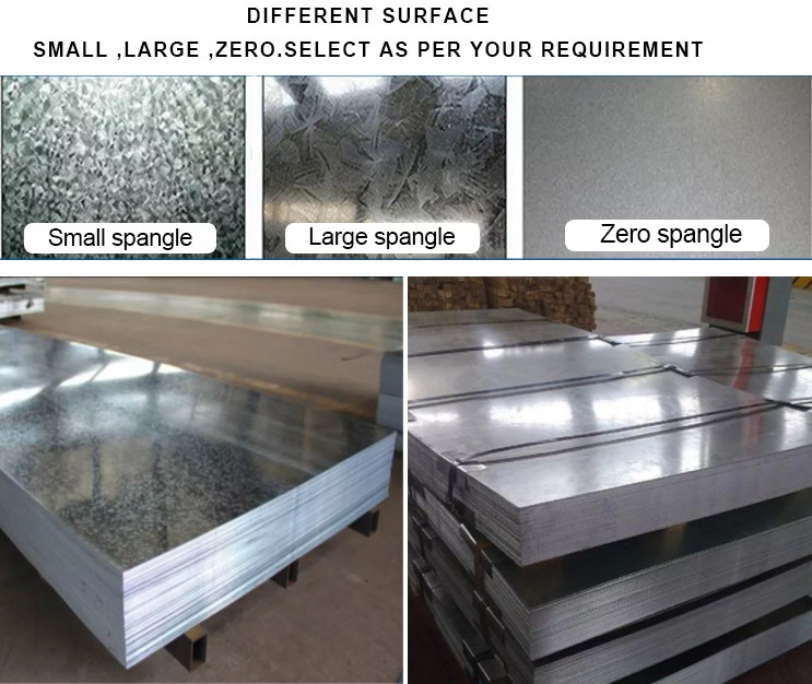 Spangle 4X8 Hot Dipped Galvanised Flat Plate SPCC ZN80 275G Gi Plain Sheet Gauge 24