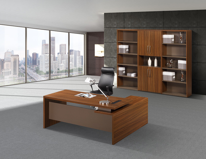 MDF Painting Modern Wood Desk , Office Desk Furniture Environmental Friendly