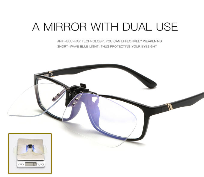 BSCI 128MM Anti Blue Light Blocking Glasses Men Women Flip Up Clip On Sunglasses Optical Frames
