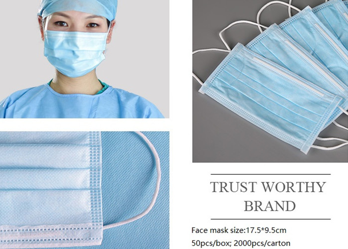 Type IIR ASTM Meltblown Nonwoven 3 Ply Surgical Face Mask