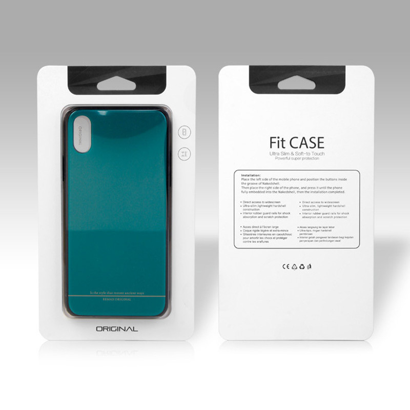 Luxury Custom Logo Drawer Mobile Phone Case Packaging Box Rigid With Hook