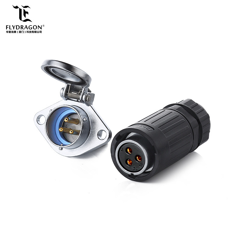 3Pin Automotive Electrical Connector IP67 Waterproof DC Power Jack for Power Equipment