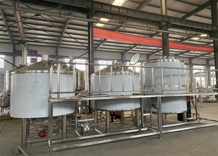 Cylinder 2000L Commercial Beer Brewing Equipment DCS Control