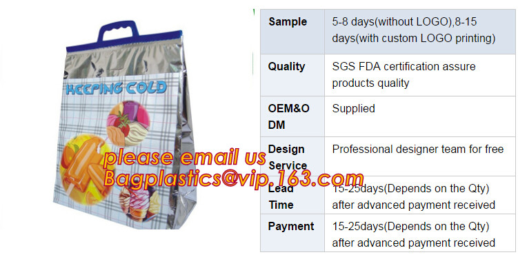 custom bulk waterproof large soft folding food delivery picnic lunch tote grocery cooler bag aluminum foil thermal bags