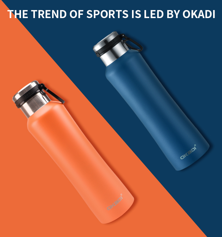 2020 New Replaceable Lid Bamboo Lid Vacuum Thermos Cup Sports Water Bottle With Handle