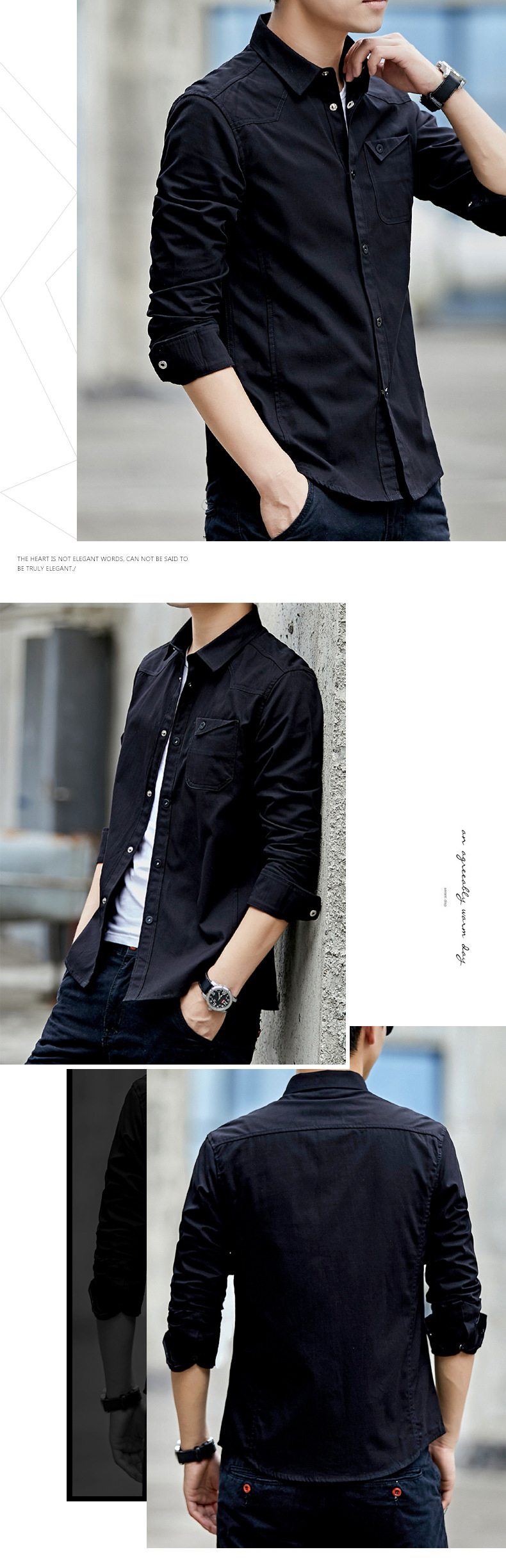 Slim Fit Men's Formal Shirts in Plain Dyed Cotton Materialization and Construction