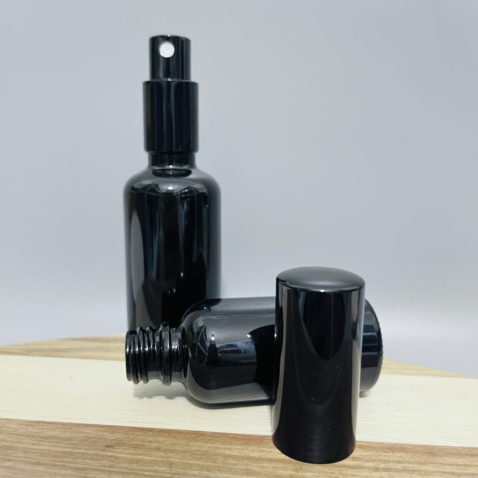 Glass Airless Pump Bottles Fine Mist Sprayer Black Atomizer