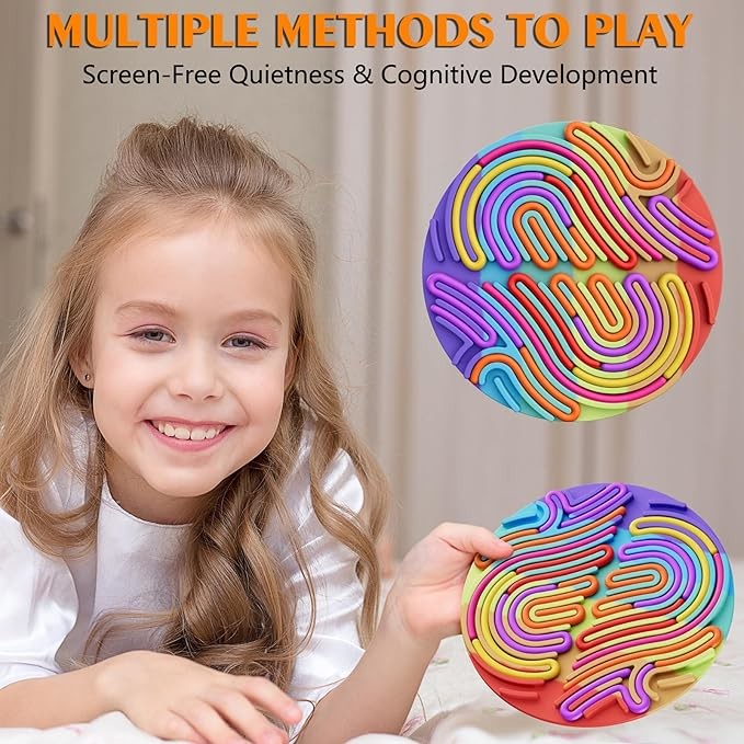 Silicone Sensory Activity Board For Kids Non-toxic 2in1 Double-Sided Design For Autism Sensory Fidget Toy