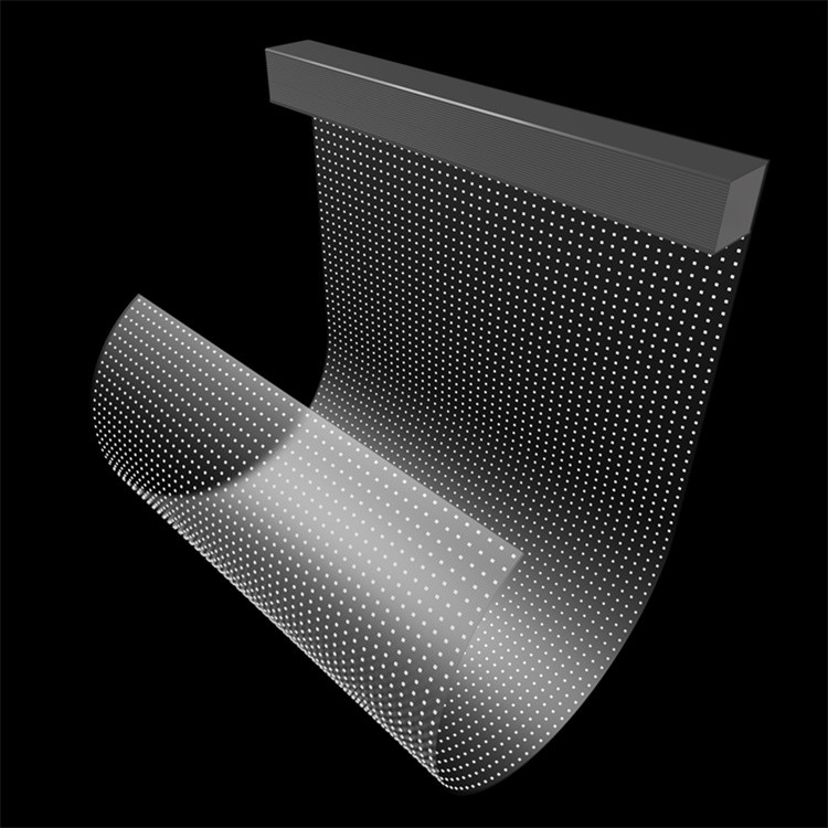 P6 P8 P10 advertisement display indoor flexibility on glass transparentSMD2121 5V LED crystal film screen
