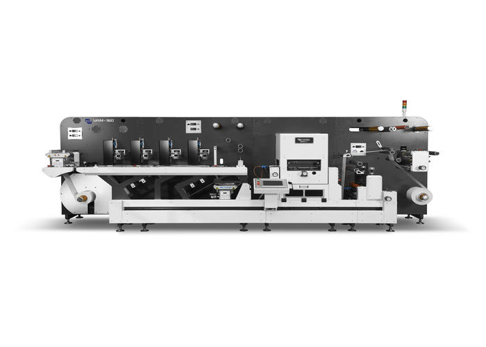 VAN-360F roll to roll servomotor flatbed label die cutting machine high precision
