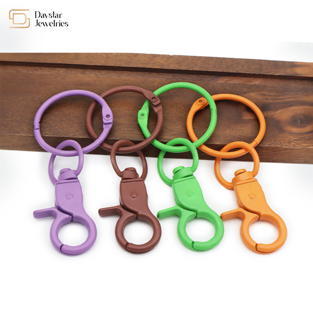 Metal Lobster Claw Clasps Keychain Swivel Key Rings For Diy Key Rings Toy Bag Purses