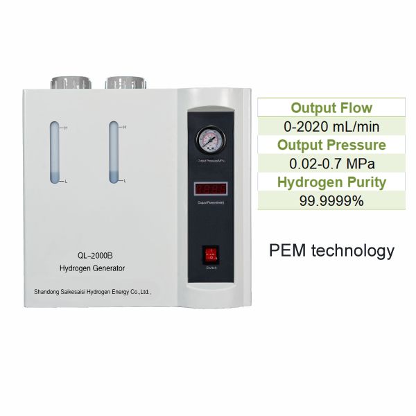 QL-2000B Pem High Pressure Hydrogen Generator 2000ml/Min 485mmx390mmx370mm