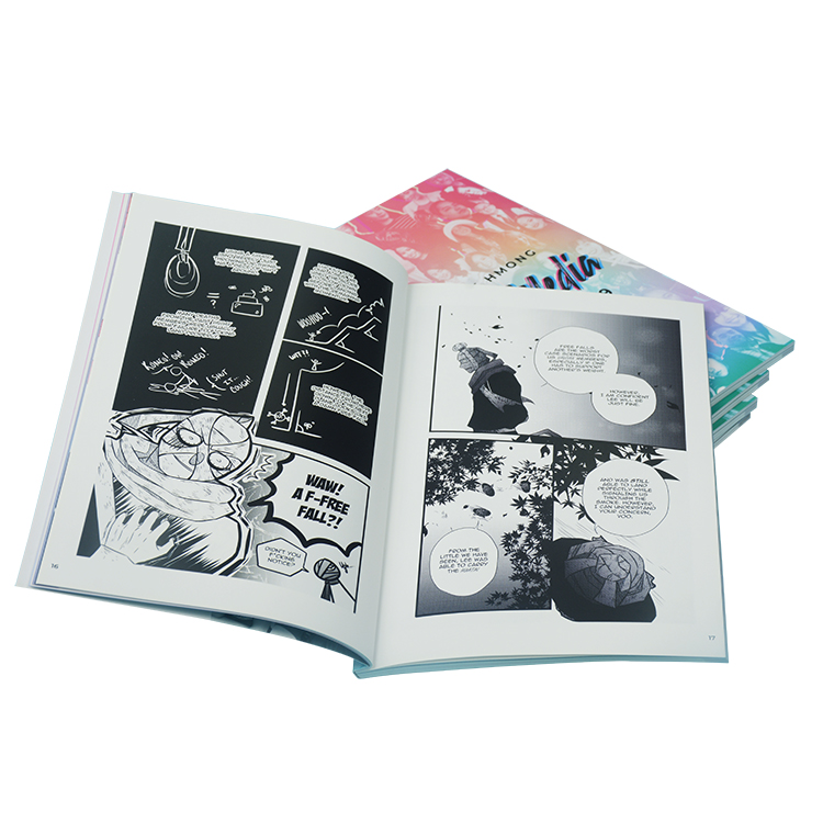 Glossy C2S Art paper Soft Cover Book Printing , 168x260MM Adult Comic Book Printing