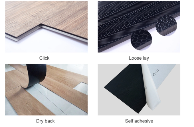 Anti Slip Grey LVT Flooring 2mm Commercial Vinyl Plank Flooring